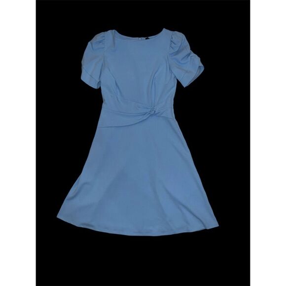 DKNY Women's Size 4 Blue A-line Asymmetrical Knee Length Dress - Picture 4 of 12